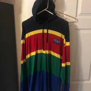 Polo color block t shirt hoodie